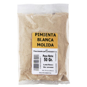 Pimienta blanca molida 50 g.