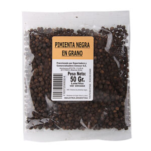 Pimienta negra en grano 50 g.