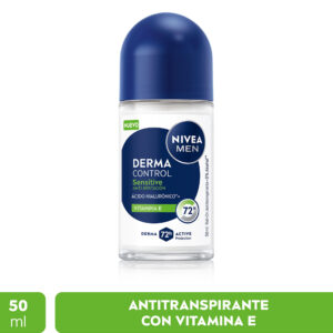 Desodorante antitranspirante masculino Nivea Derma Control Sensitive Roll-On 50 ml