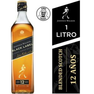 Whisky Johnnie Walker importado black label 1 l.