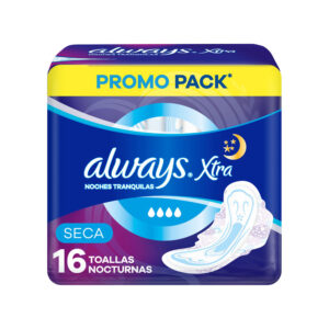 Always xtra noches tranquilas seca toallas nocturnas 16 uni