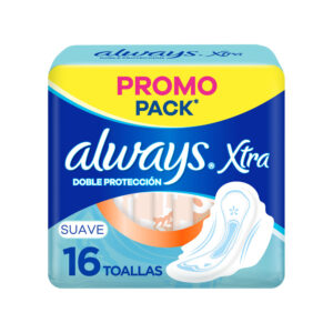 Always Xtra doble protección suave toallitas femeninas 16 uni