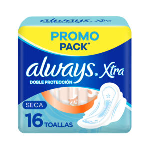 Always xtra doble protección seca toallitas femeninas 16 uni