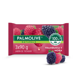 Jabón de tocador Palmolive Naturals frambuesa y mora 90 g 3 uni