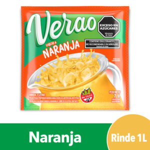 Jugo en polvo Verao naranja 7 g. Rinde 1 L.