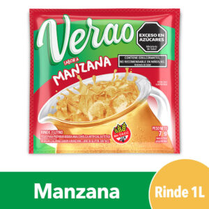 Jugo en polvo Verao manzana 7 g. Rinde 1 L
