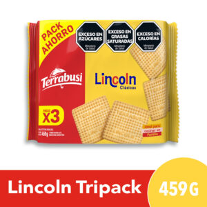 Galletitas dulces Lincoln clásicas Terrabusi tripack 459 g.