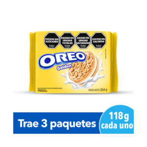 Galletitas Oreo Golden sabor vainilla rellenas con crema 354 g.
