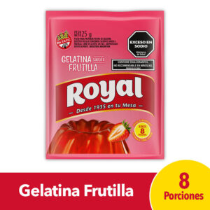 Gelatina Royal sabor frutilla 25 g.