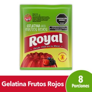 Gelatina Royal sabor frutos rojos 25 g.