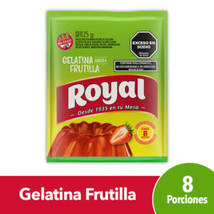 Gelatina Royal sabor frutilla 25 g.