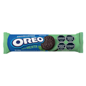 Galletitas Oreo de chocolate rellenas de menta 118 grs