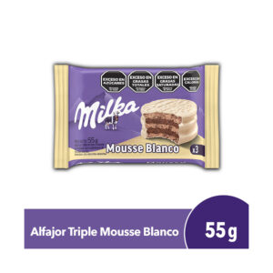 Alfajor triple Milka mousse blanco 55 g.