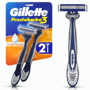 Máquina de afeitar Gillette Prestobarba3 con 3 hojas afeitada al ras 2 uni