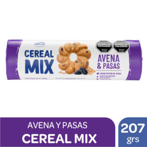 Galletitas dulces Cereal Mix de avena y pasas 207 grs