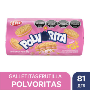 Galletitas Polvorita vainilla rellenas frutilla 81 g.