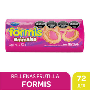 Galletitas Formis vainilla rellenas frutilla 72 g.