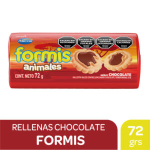 Galletitas Formis vainilla rellenas chocolate 72 g.