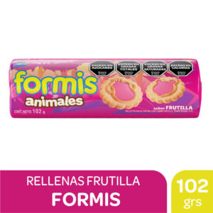 Galletitas Formis vainilla rellenas frutilla 102 g.