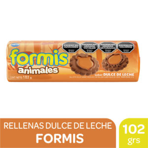 Galletitas Formis chocolate rellenas dulce de leche 102 g.