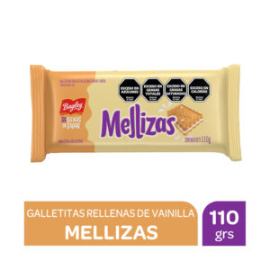 Galletitas vainilla rellena limón Mellizas 110 g.