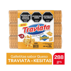 Galletitas crackers queso Traviata + Kesitas 288 grs