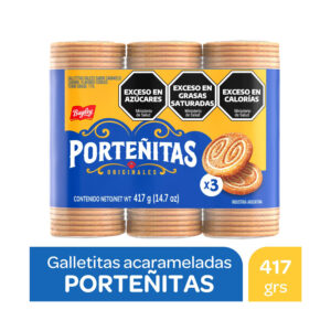 Galletitas acarameladas Porteñitas x3 417 grs