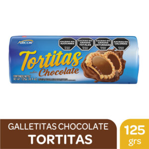 Galletitas vainilla rellenas chocolate Tortitas 125 g.