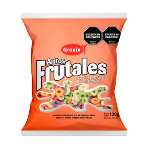 Aritos de cereal frutado Granix bolsa 130 g.