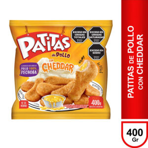 Bocaditos de pollo Patitas sabor cheddar fp 400 grs