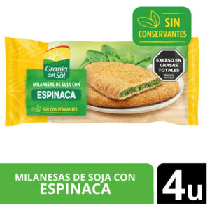 Milanesa Granja del sol de soja espinaca 4 uni