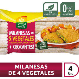 Milanesa de vegetales Granja del sol 4 uni