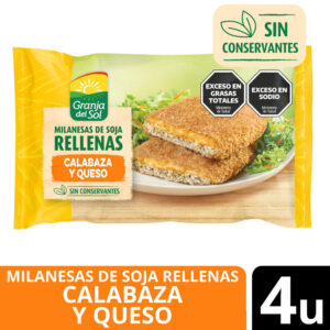 Milanesa de soja Granja del sol relleno cabaza y queso 380 g.