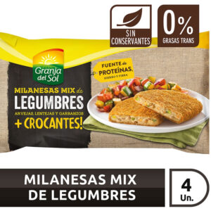 Milanesa Granja de sol de legumbres 4 uni