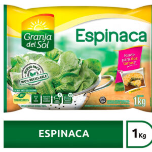 Espinaca congelada Granja del sol en bolsa 1 kg.