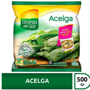Acelga congelada Granja de sol en bolsa 500 g.