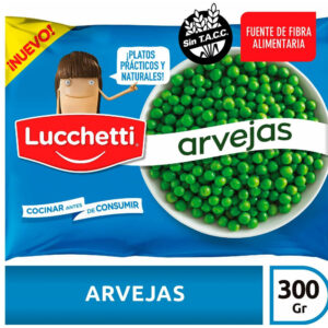 Arvejas congeladas Lucchetti en bolsa 300 g.