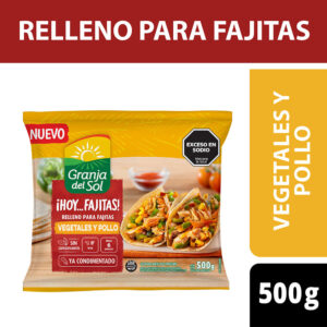 Relleno para fajitas Granja del Sol pollo y vegetales 500 grs