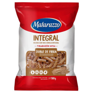 Fideos integrales tirabuzon Matarazzo 500 g.