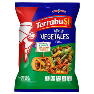 Fideos tirabuzón Terrabusi 3 vegetales 500 g.