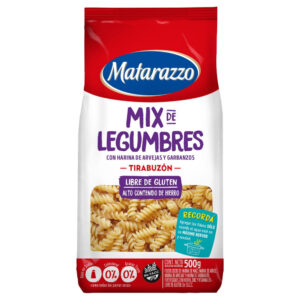 Fideos sin tacc mix leg tirabuzon Matarazzo 500 g.