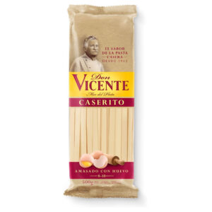 Fideos cinta caserito Don vicente en bolsa 500 g.