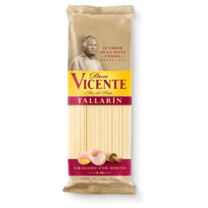 Fideos tallarines Don Vicente en bolsa 500 g.