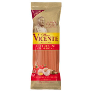 Fideos fettuccini Don Vicente de morrón 500 grs