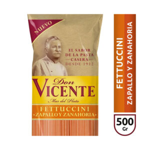 Fideos fettuccini Don Vicente de zapallo y zanahoria 500 grs