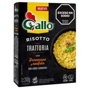 Risotto parmesano azafran Gallo en caja 240 g.