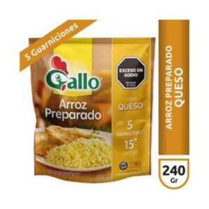 Arroz preparado Gallo queso dp 240 g.