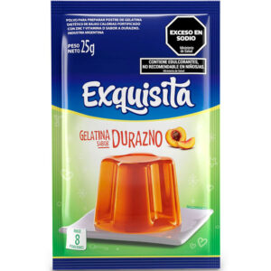 Gelatina light Exquisita de durazno 25 g.