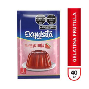Gelatina Exquisita de frutilla 40 g.