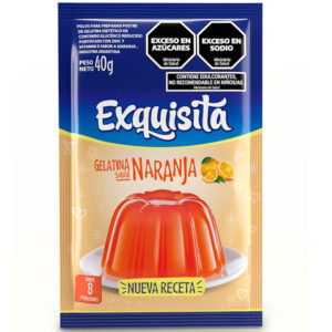Gelatina Exquisita de naranja 40 g.